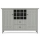 preview thumbnail 5 of 16, WYNDENHALL Freemont SOLID WOOD 54" Wide Transitional Sideboard Buffet & Wine Rack - 17" D x 54" W x 36" H