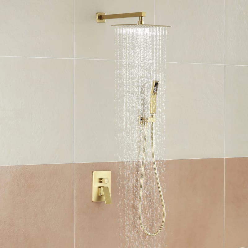 2-Function 10/12-In Wall Mounted Shower System with Handheld Shower
