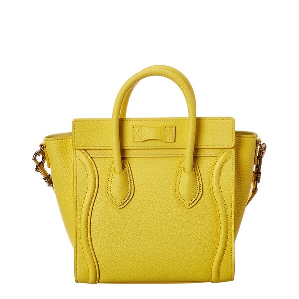 celine nano luggage yellow