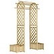 preview thumbnail 2 of 7, Outsunny 7.5FT Garden Arch Trellis with Foldeable Planter Boxes for Climbing Vines, Outdoor Wooden Garden Arbor