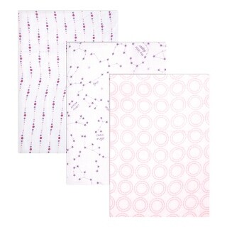 Hudson Baby Infant Girl Cotton Muslin Swaddle Blankets, Pink Constellation, One Size - Pink Constellation - 3-Pack
