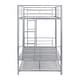preview thumbnail 8 of 22, Modern Twin over Twin Size Metal Frame Bunk Bed with Trundle Bed
