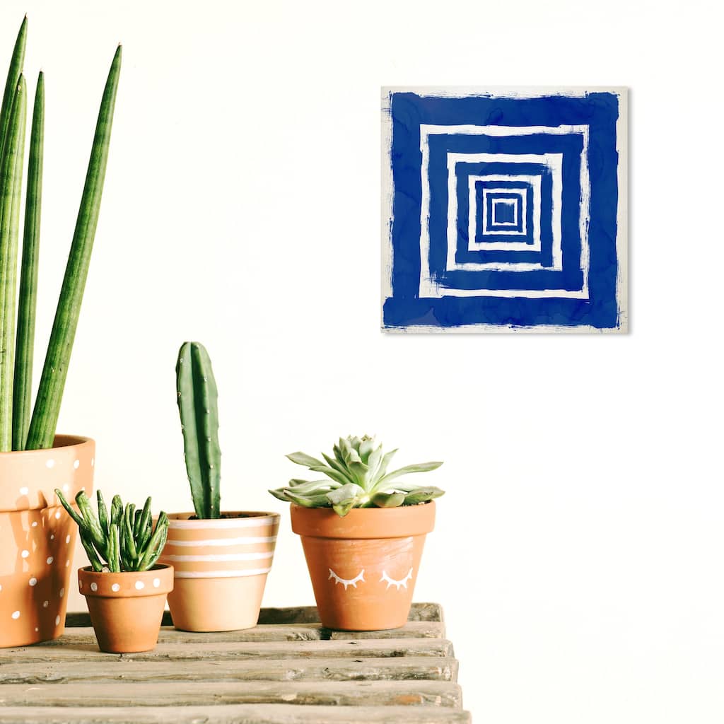 Wynwood Studio Canvas Abstract Magical Thinking Bleu Blue and Dark Blue Modern & Contemporary Wall Art Canvas Print