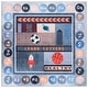 preview thumbnail 4 of 2, SAFAVIEH Santa Monica Kids Sakae Machine Washable & Slip Resistant Rug 6' Square - Grey/Blue - Square