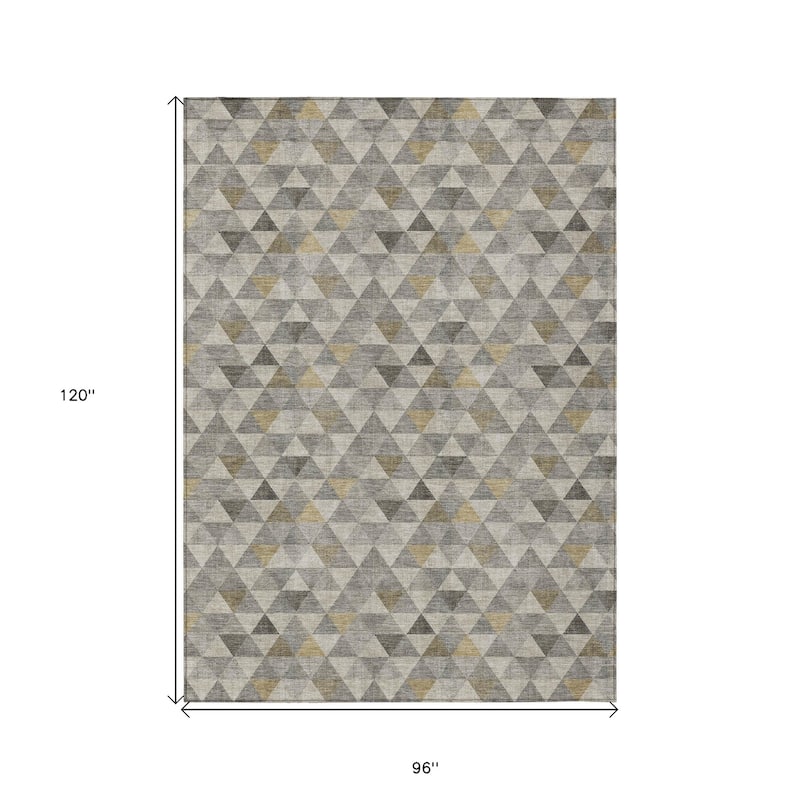 HomeRoots Geometric Transitional Rectangle Outdoor Rug