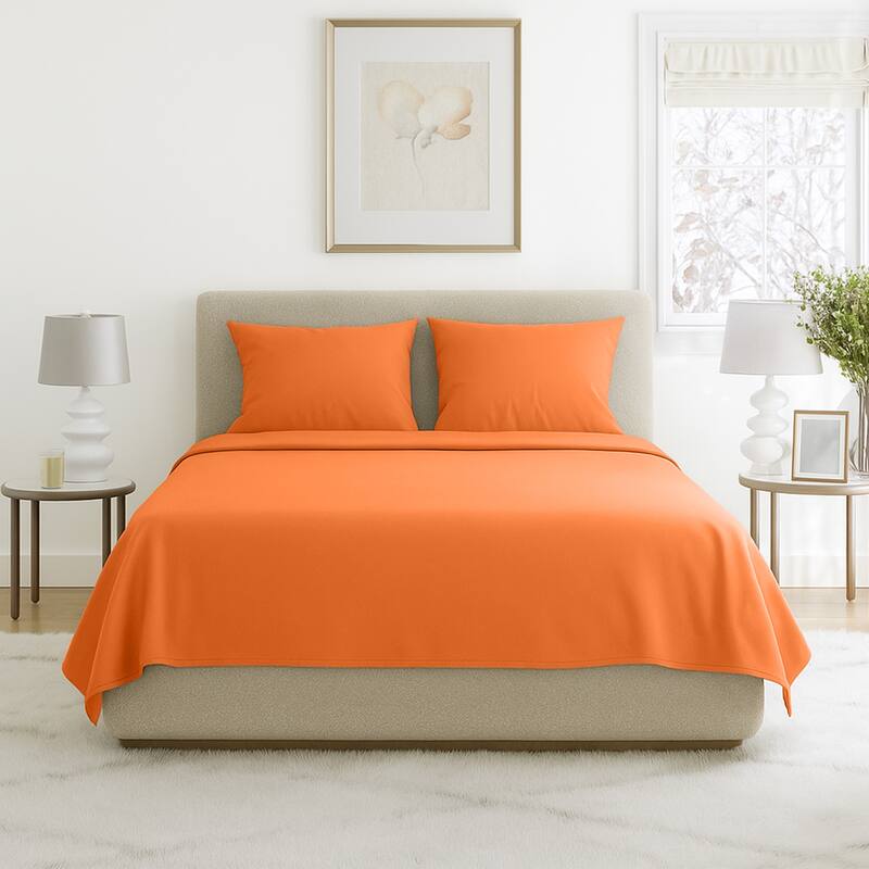 Wrinkle Resistant Brushed Microfiber Sheet Set by Windsor Home - Queen - Rust