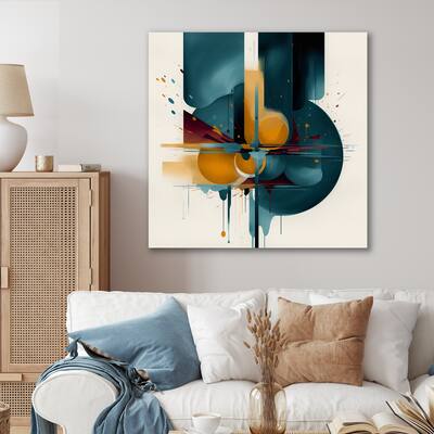 Designart "Shape Abstract Artwork I" Abstract Metal Wall Art