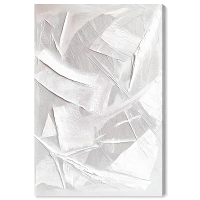 Thick White Texture II Canvas by Art Remedy, Gallery Wrapped