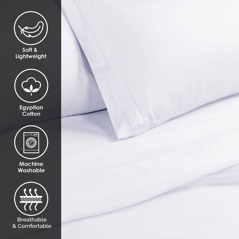 Superior Egyptian Cotton 1500 Thread Count Pillowcase - (Set of 2)