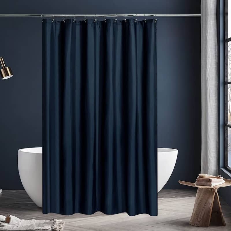 Fabric Water Repellent Shower Curtain Liner - 72"W x 72"L - Navy Blue