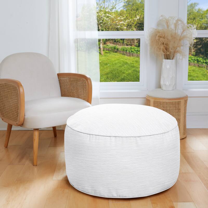 Sorra Home Indoor Textured Bean Pouf/Ottoman
