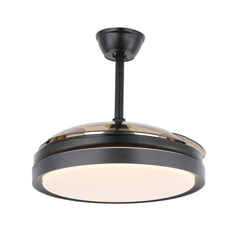 Bella Depot 42" Retractable Ceiling Fan with LED Light, 6-Speed Reversible Ceiling Fan with Remote Control - 42 inches