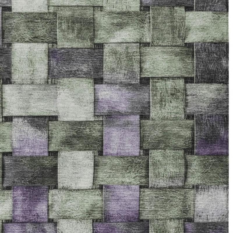 HomeRoots Striped Transitional Rectangle Outdoor Rug