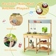 preview thumbnail 5 of 12, Wooden Pretend Play Toy Kitchen with Stove Open Top Shelf and Spacious Tabletop - 29.5" x 14" x 36"