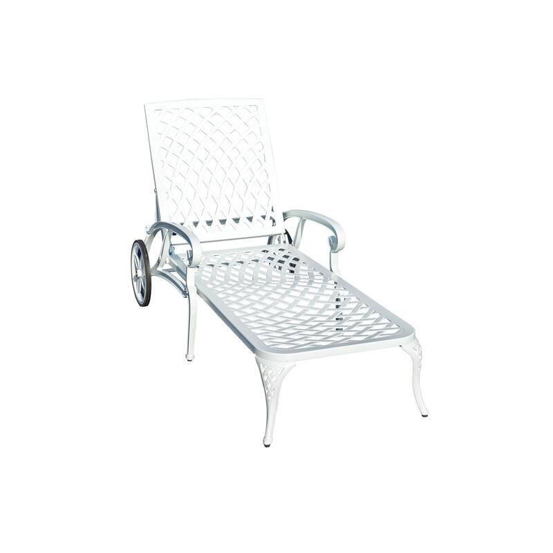 Cast Aluminum Outdoor Garden Bench - 53" - White