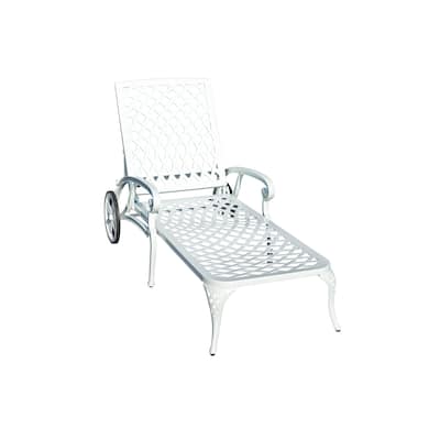 Cast Aluminum Outdoor Garden Bench - 53" - White