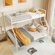 preview thumbnail 9 of 19, Space-Saving Twin Over Full Bunk Bed with Ladder, Full-Length Guardrails, Modern Design