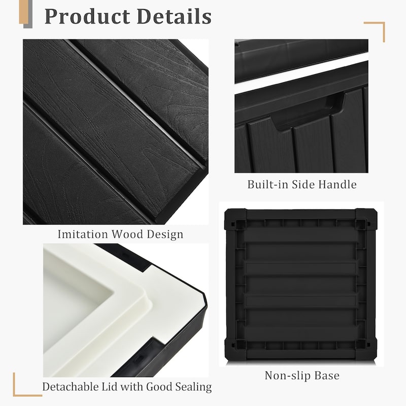 10Gallon Ice Cooler w/ Built-in Handles and Detachable Lid Brown\Black