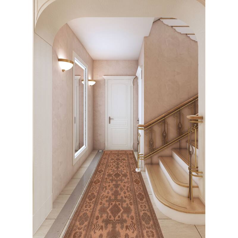 ECARPETGALLERY Hand-knotted Finest Khal Mohammadi Brown Wool Rug - 2'7 x 9'8