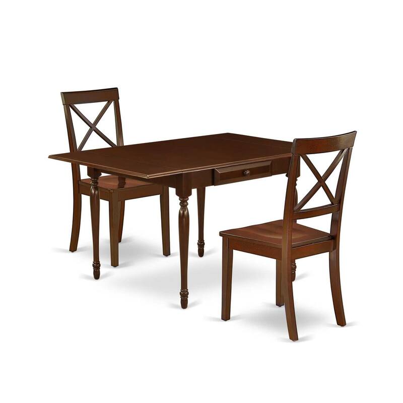 Mid-Century Kitchen Table Set with Dining Chairs - 3 Piece Dining Room Set