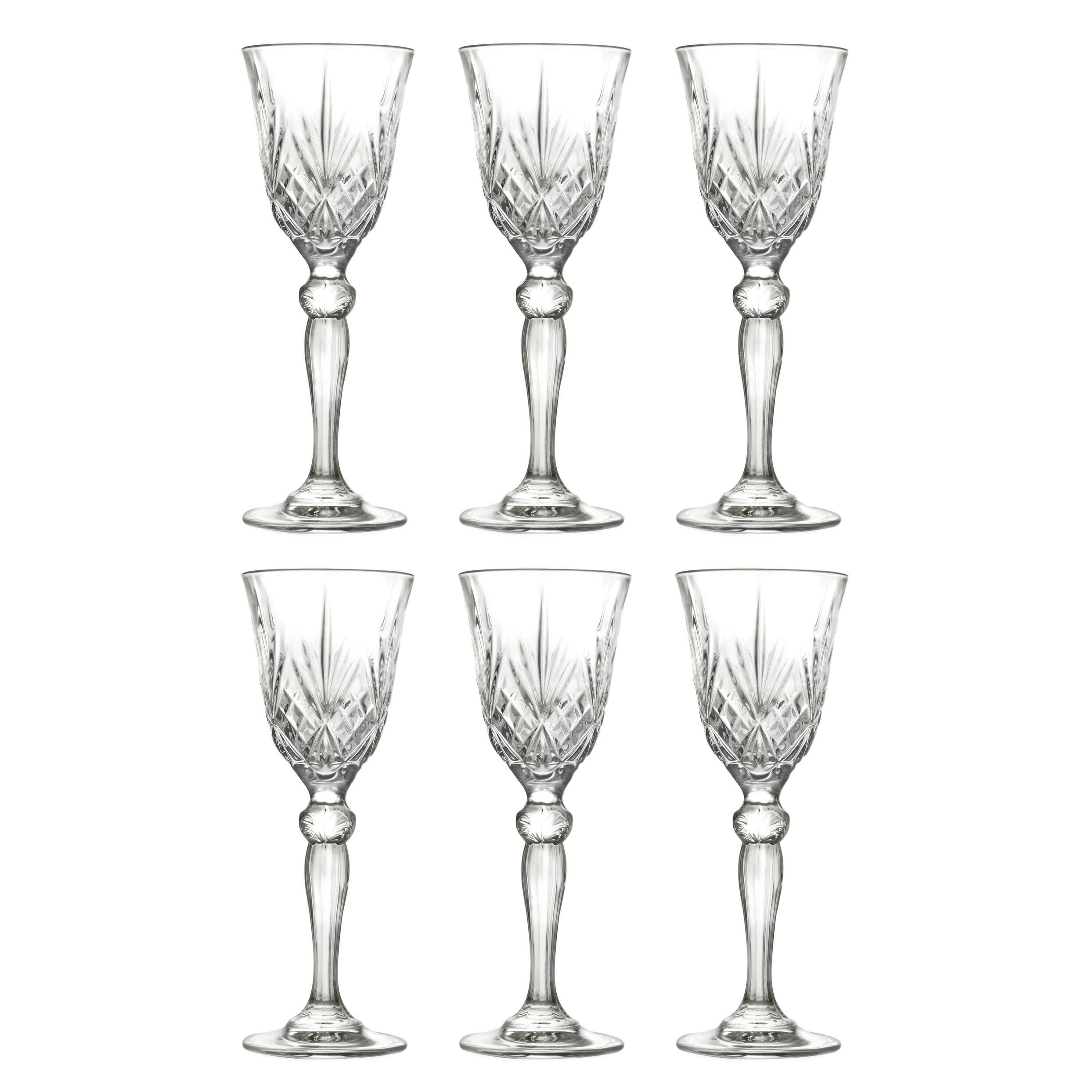 Majestic Gifts Inc. Glass Stemmed Shot Glasses 1.75 Oz. Set of 6 2
