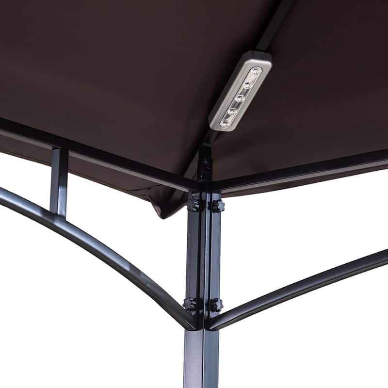Living Accents Fabric Soft Top Grill Gazebo 8 ft. H X 5 ft. W