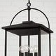 preview thumbnail 2 of 2, Bryson 4-light Black Outdoor Hanging Pendant w/ Clear Glass