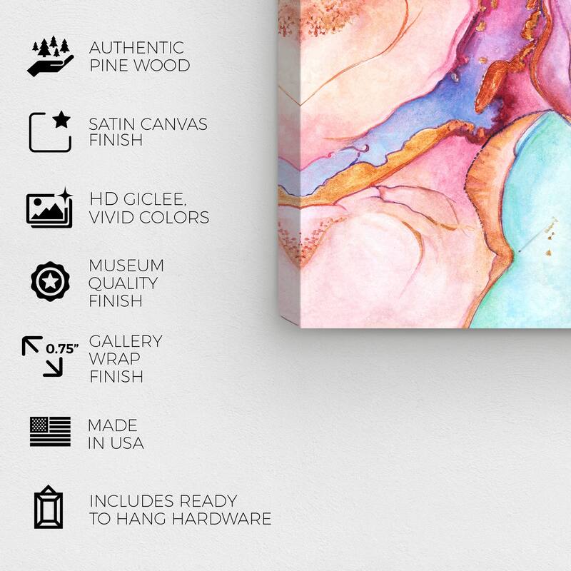 Wynwood Studio Abstract A fresh start Purple and Dark Yellow Modern & Contemporary Wall Art Canvas Print