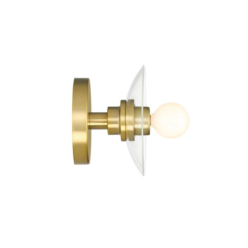Litto 6 in. 1-Light Brushed Gold Modern Wall Sconce Light