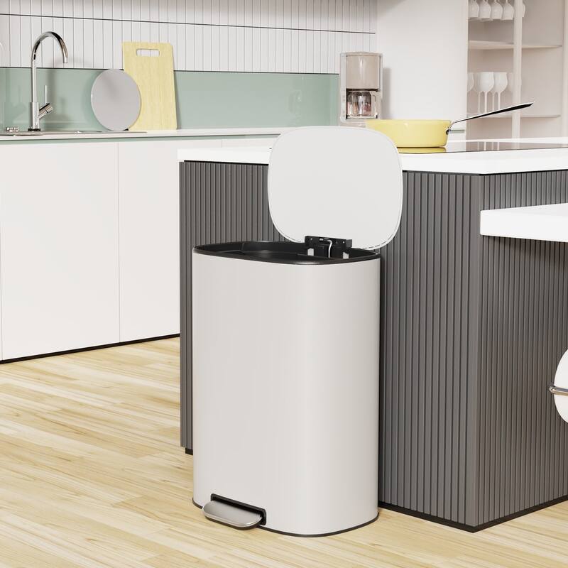 13 Gallon 50L Kitchen Foot Pedal Operated Soft Close Trash Can