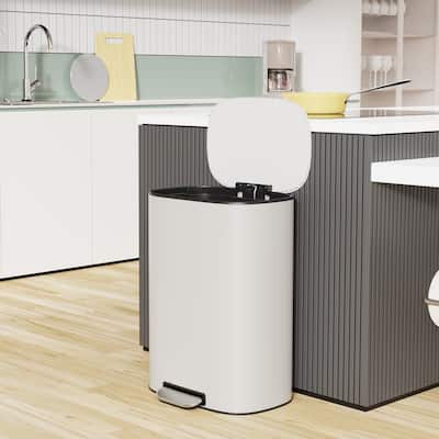 13 Gallon 50L Kitchen Foot Pedal Operated Soft Close Trash Can