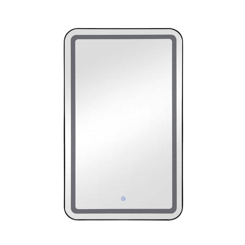 Rectangle Wall-Mounted LED Medicine Cabinet Mirror