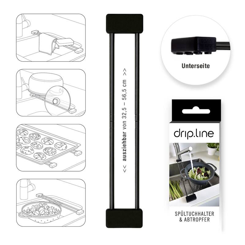 Sanni Shoo drip line Kitchen Drainer - 12.8 inches