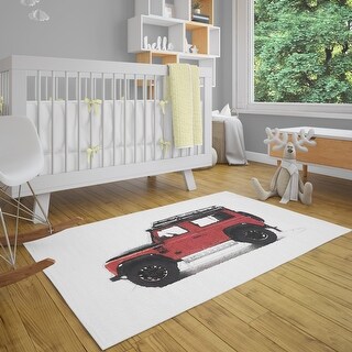HUDSON RED LAND ROVER Area Rug by Kavka Designs - Bed Bath & Beyond ...
