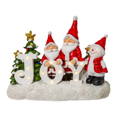 Christmas Santa and Snowman Tabletop Sign