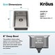 preview thumbnail 133 of 158, KRAUS Standart PRO Undermount Single Bowl Stainless Steel Kitchen Sink