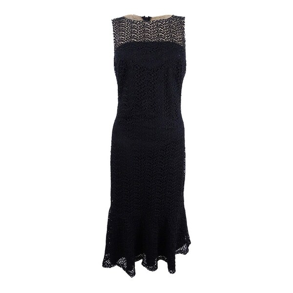 ralph lauren black lace dress
