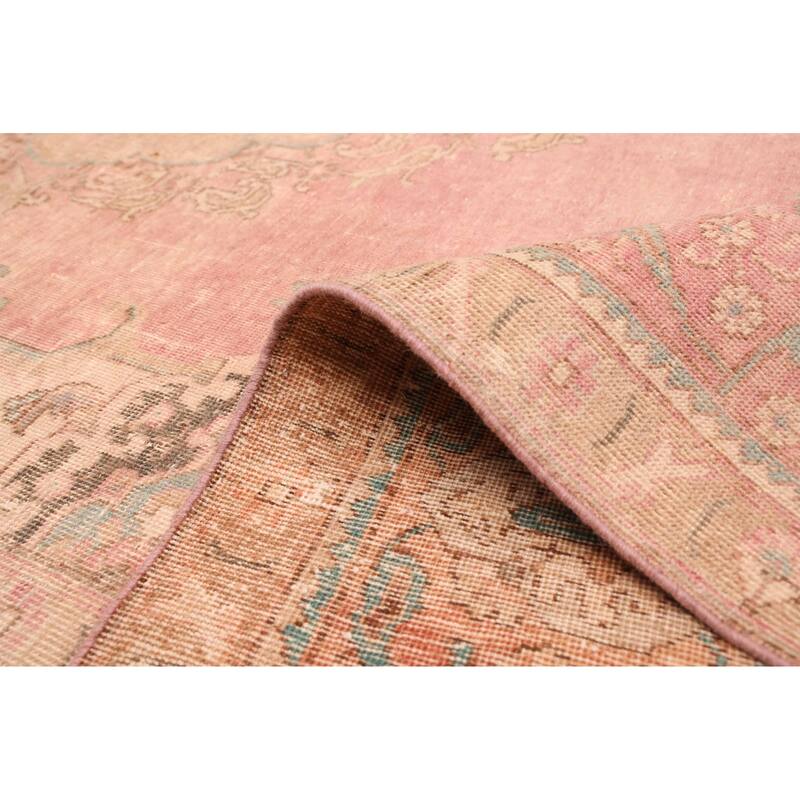 ECARPETGALLERY Hand-knotted Antalya Vintage Pink Wool Rug - 9'10 x 12'2