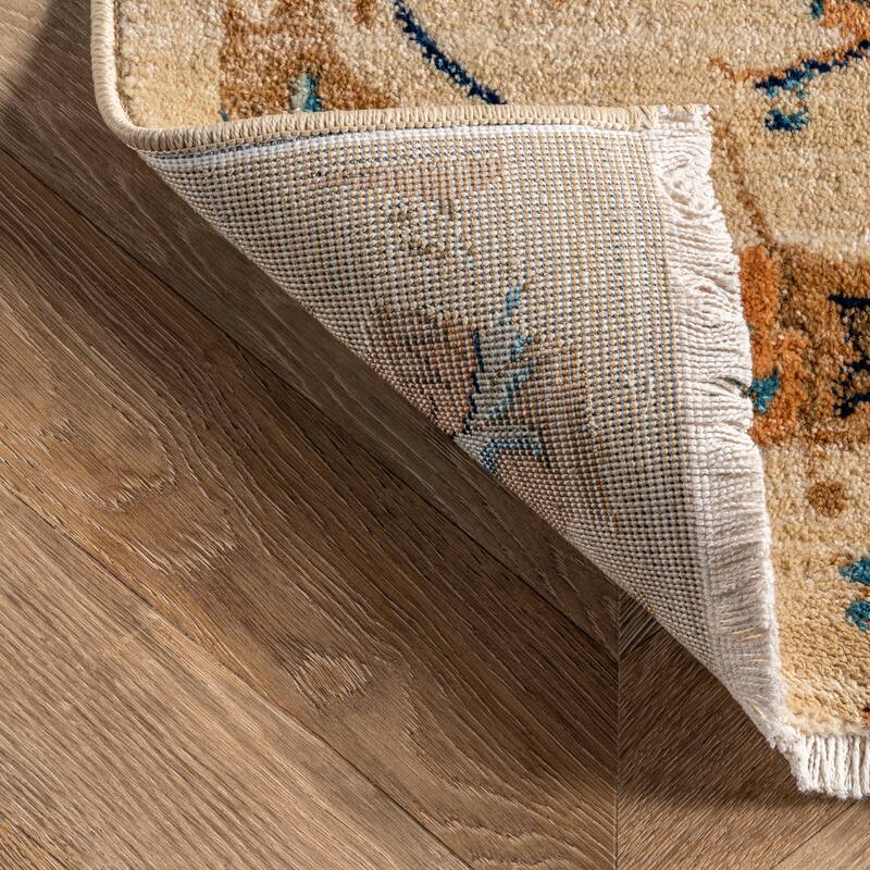 Nuloom Ivory Traditional Persian Timeless Blossom Area Rug