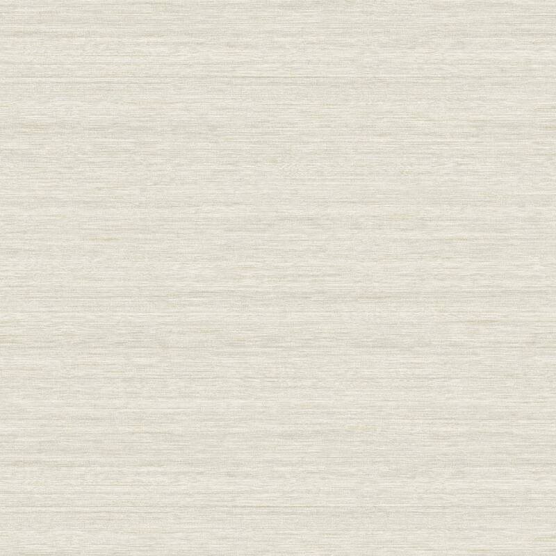 Seabrook Designs Shantung Silk Embossed Vinyl Unpasted Wallpaper - 27 in. W x 27 ft. L - Marshmallow