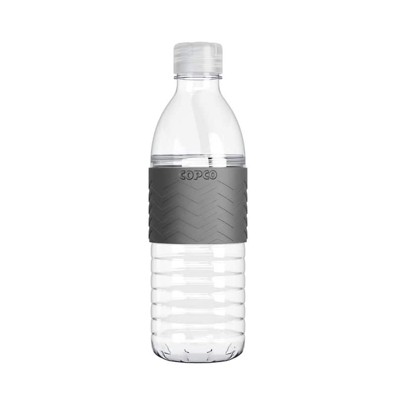 Copco Hydra Reusable Tritan Water Bottle with Spill Resistant Lid - 16.9 oz - Chevron Gray