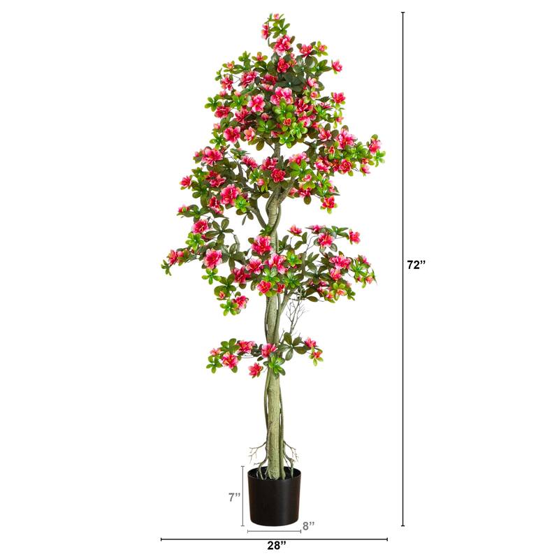 6-ft UV Resistant Artificial Azalea Tree (Indoor/Outdoor) - Green