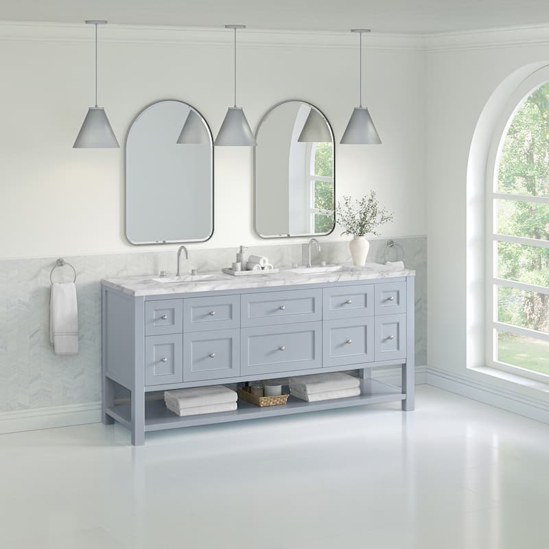 Breckenridge 72" Double Vanity, Serenity Blue - 72D