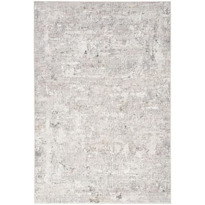 Nourison Distinctive Indoor only Cream / Ivory Abstract Area Rug - 7' 10" x 9' 10"