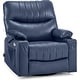 preview thumbnail 25 of 28, MCombo Faux Leather Power Recliner, Electric Swivel Glider Rocker Recliner for Nursery with USB Ports 7785 Blue