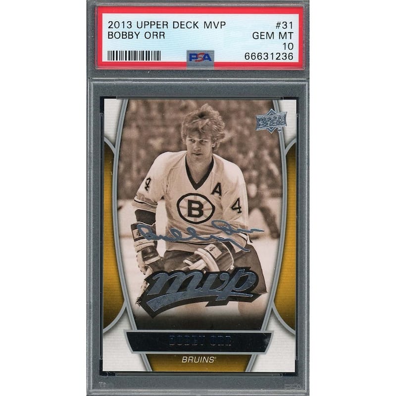 Bobby Orr 2013 Upper Deck MVP Hockey Card #31 Graded PSA 10 - 8'6" x 11'6"