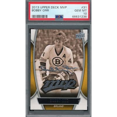 Bobby Orr 2013 Upper Deck MVP Hockey Card #31 Graded PSA 10 - 8'6" x 11'6"