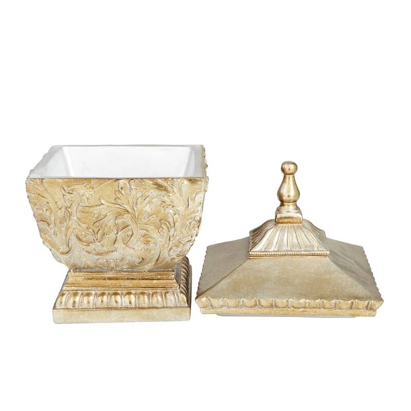 Polystone Decorative Jars - Gold - Roche River Decor