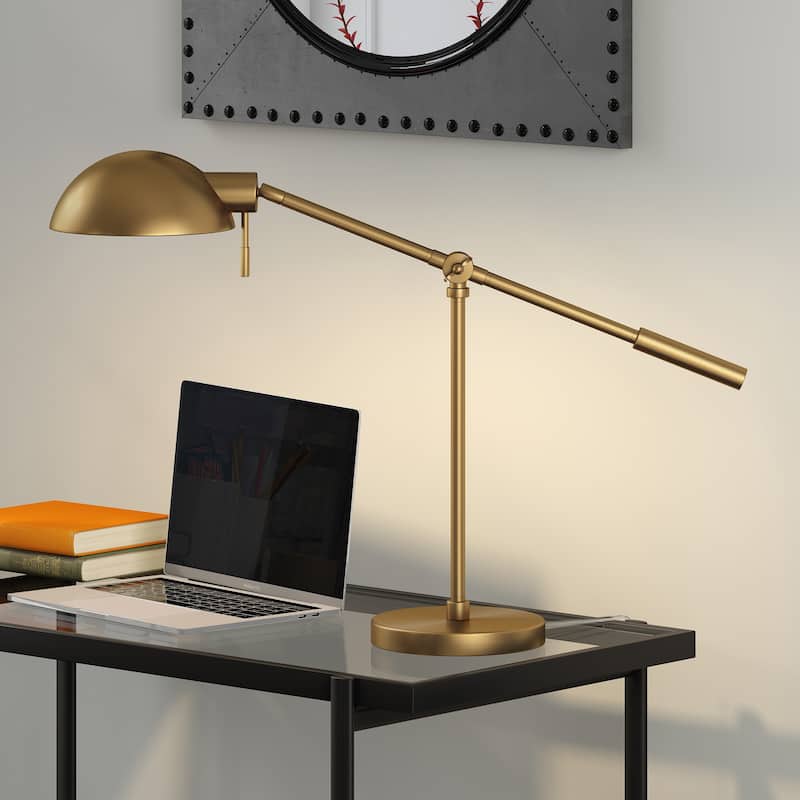 Dexter 23.25" Tall Boom Arm Table Lamp with Metal Shade
