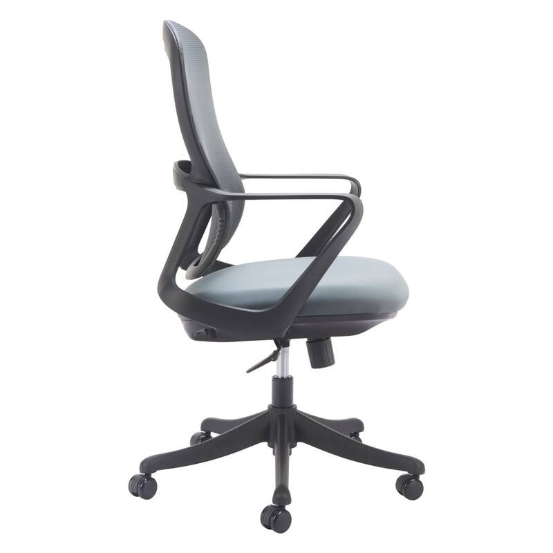 Gray and Black Adjustable Height Swivel Rolling Office Chair